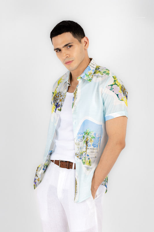 Riviera Scenic Print Shirt