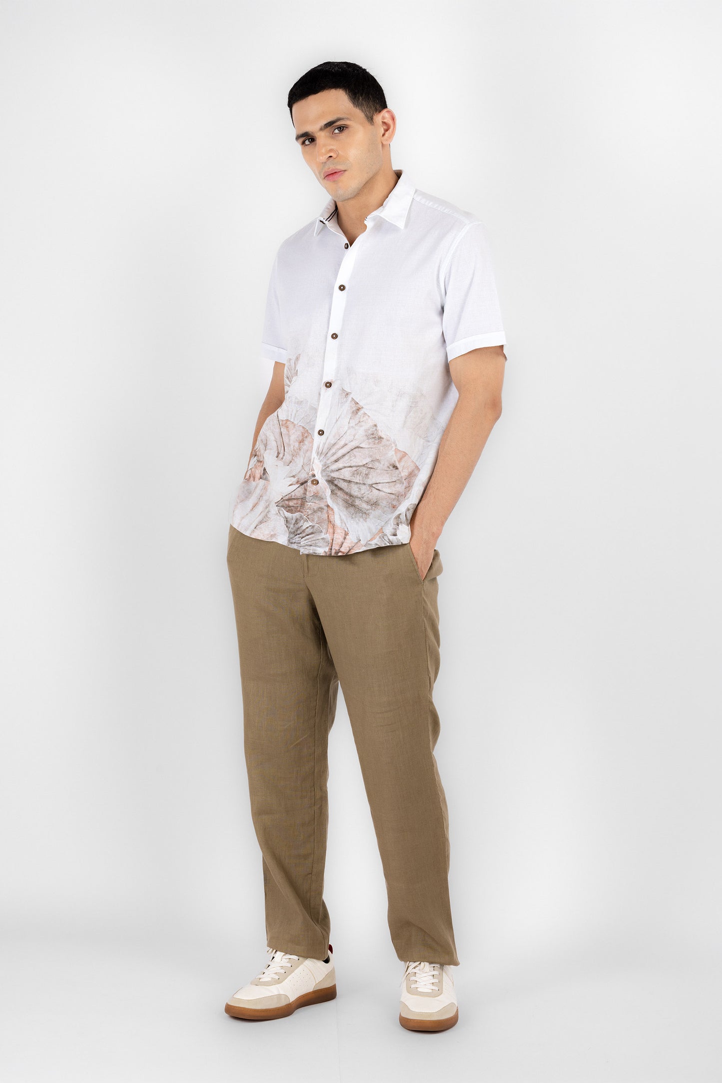 Capri Botanical Linen Shirt