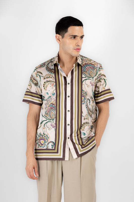 Vintage Placement Print Shirt