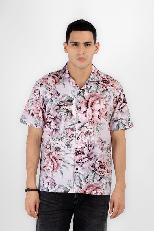Vintage Floral Print Shirt