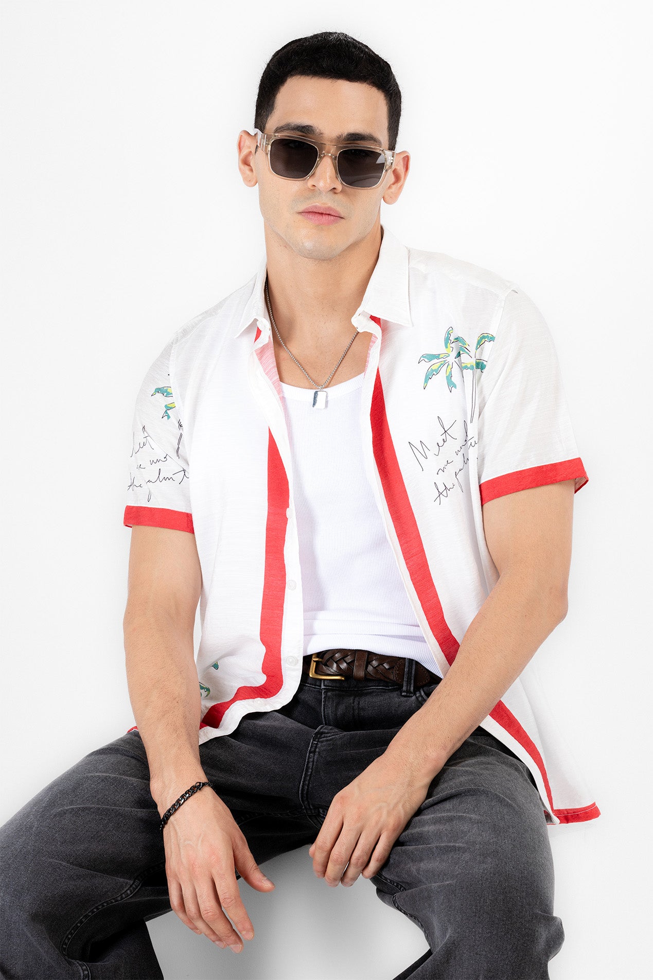 White Oversized Short Shirt