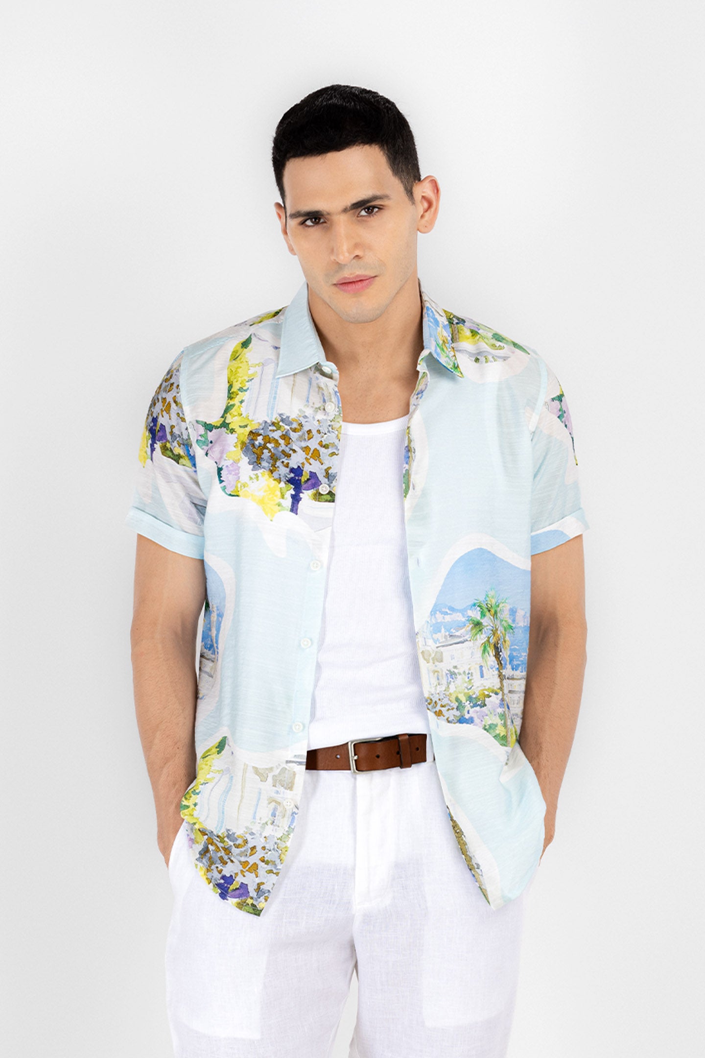 Riviera Scenic Print Shirt