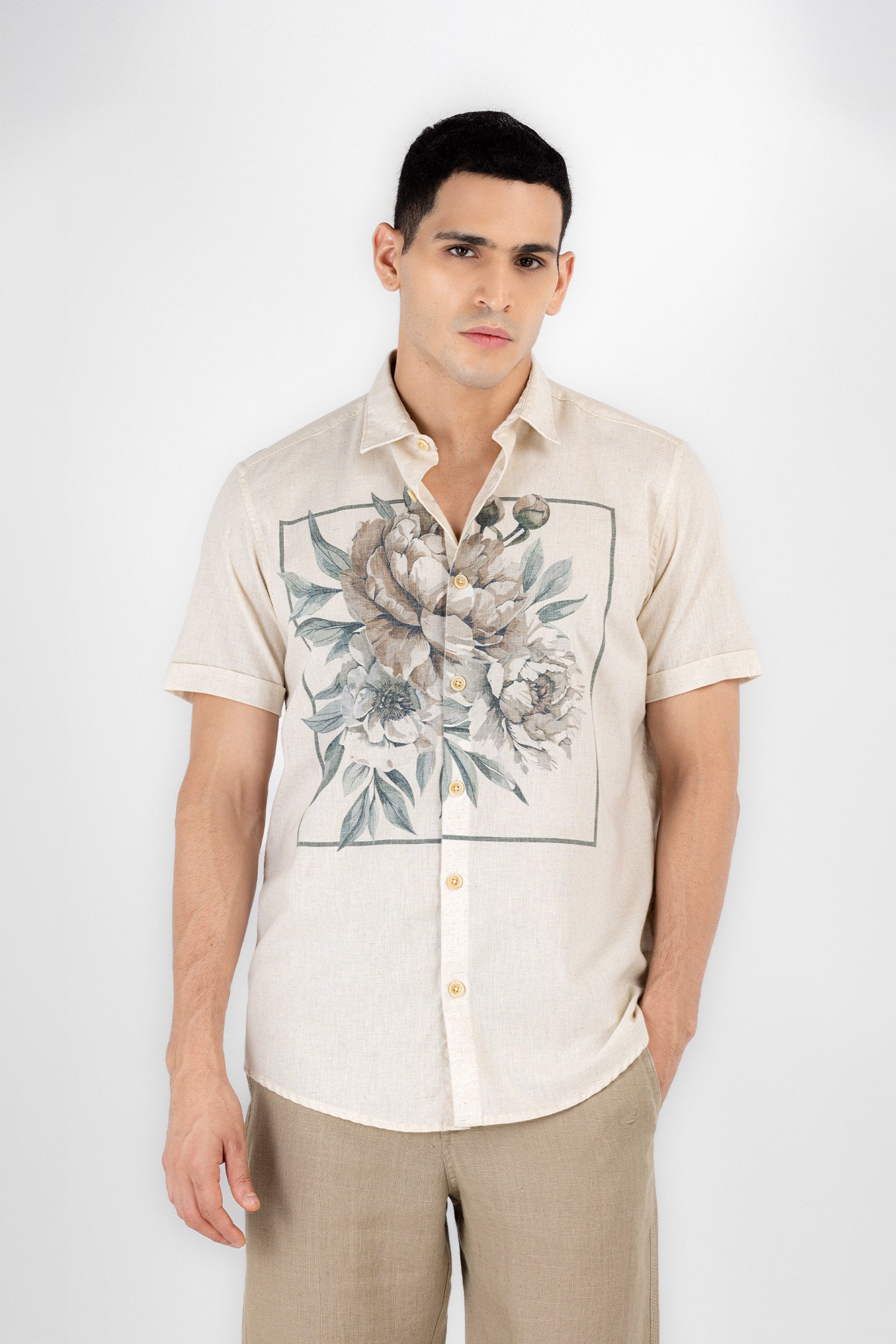 Botanical Tile Print Shirt
