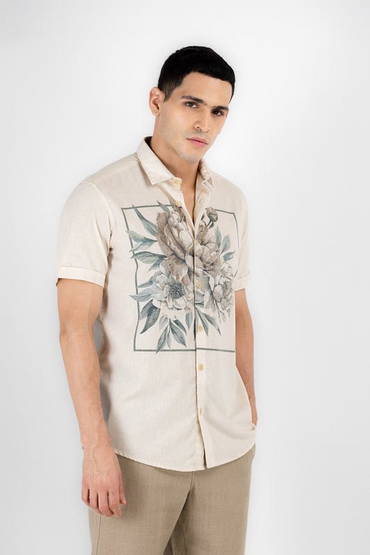 Botanical Tile Print Shirt