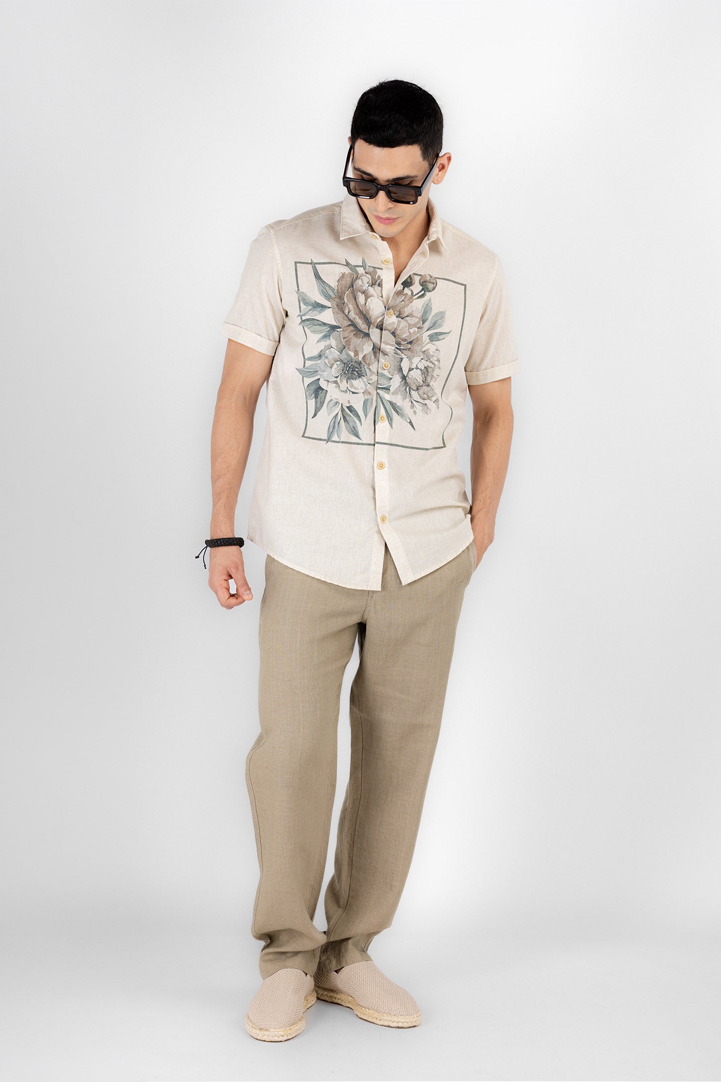 Botanical Tile Print Shirt