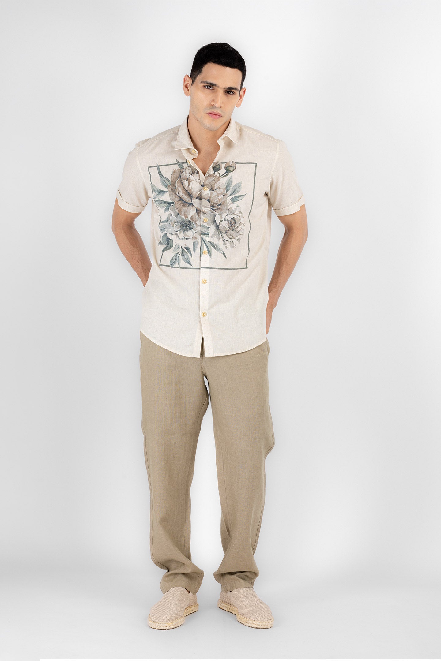 Botanical Tile Print Shirt