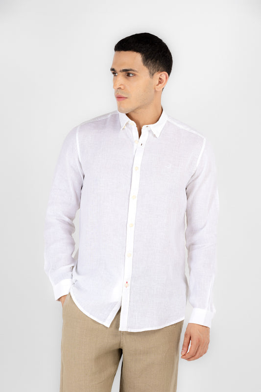 Pure Linen White Shirt