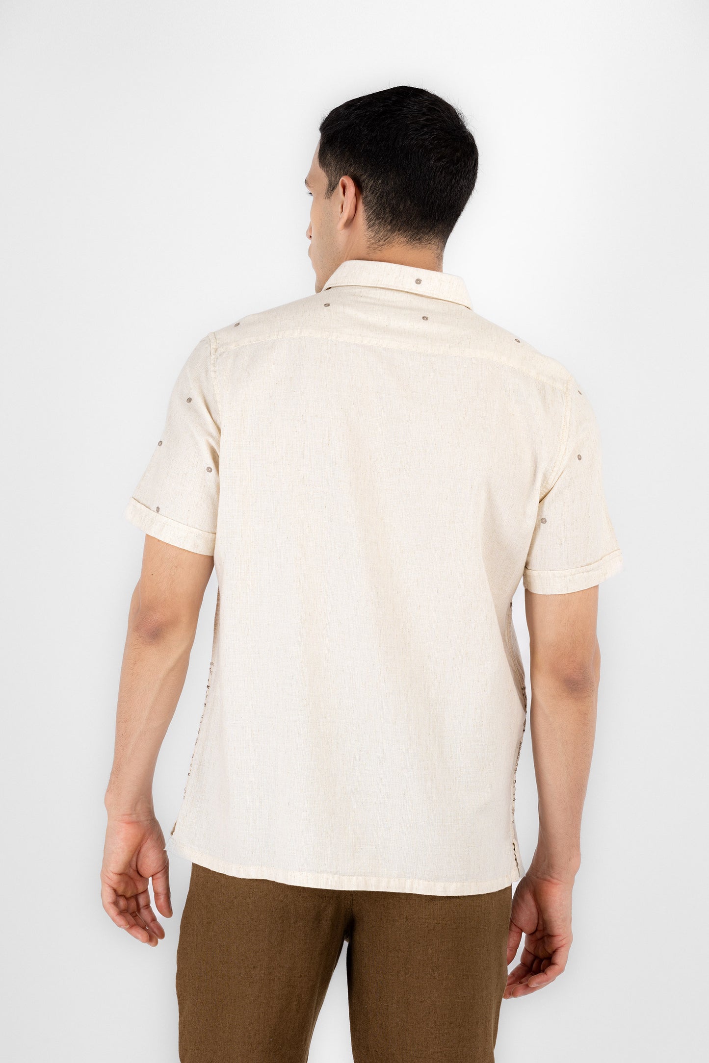Natural Artisan Border Shirt