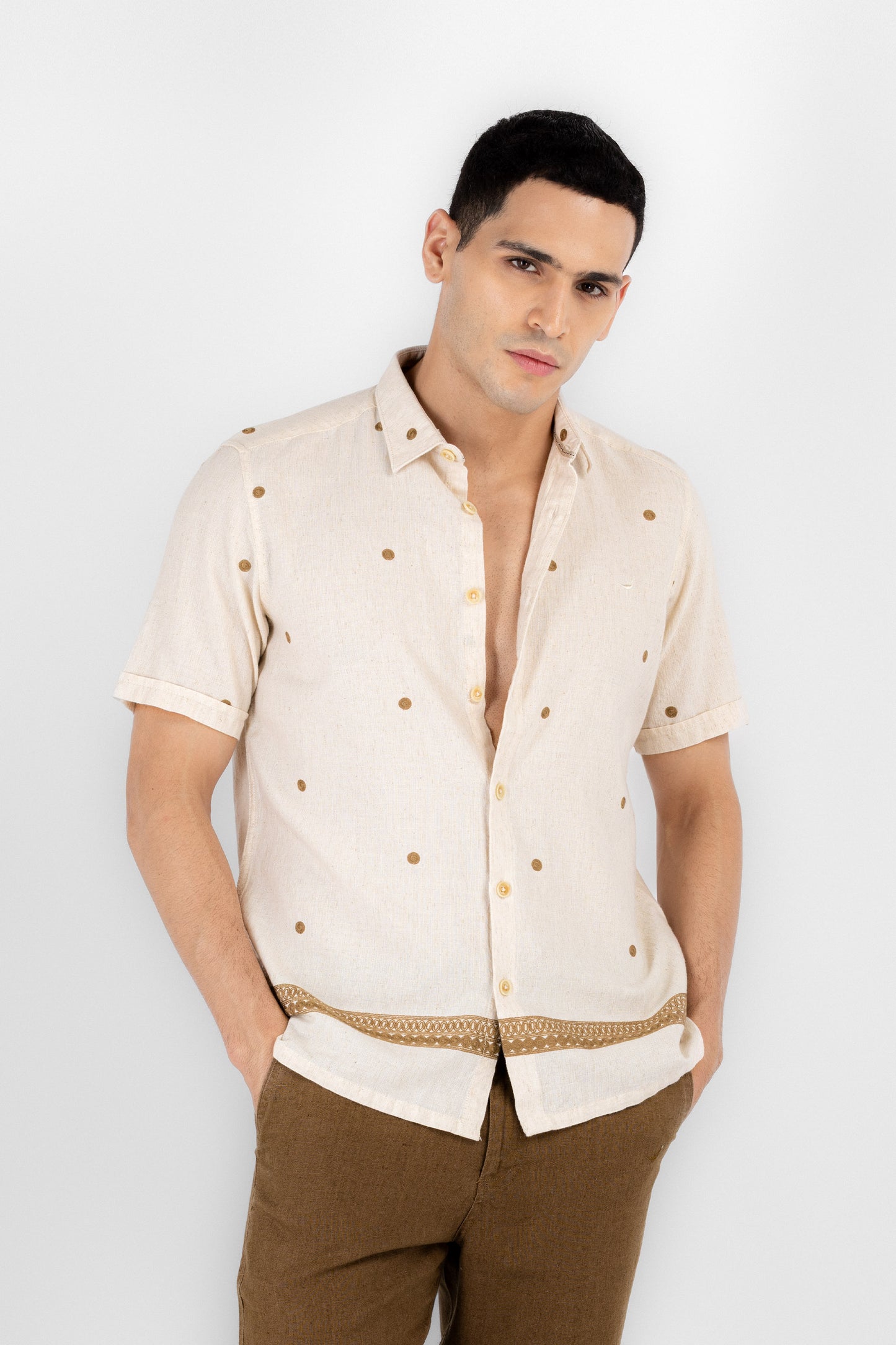 Natural Bohemian Border Shirt
