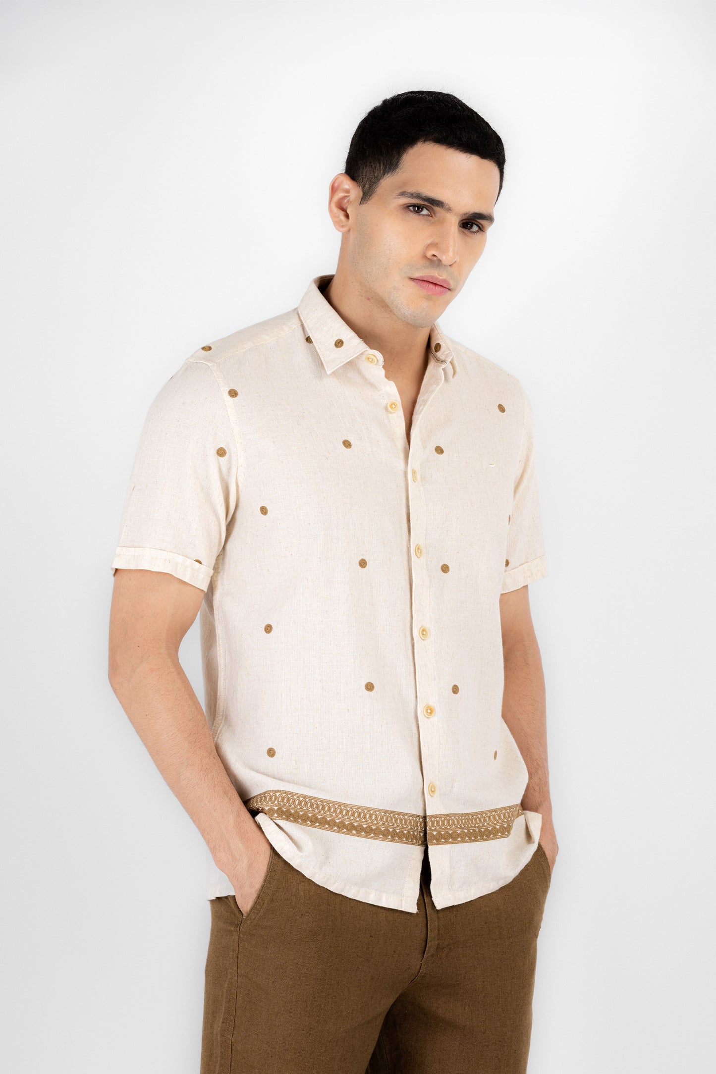 Natural Bohemian Border Shirt