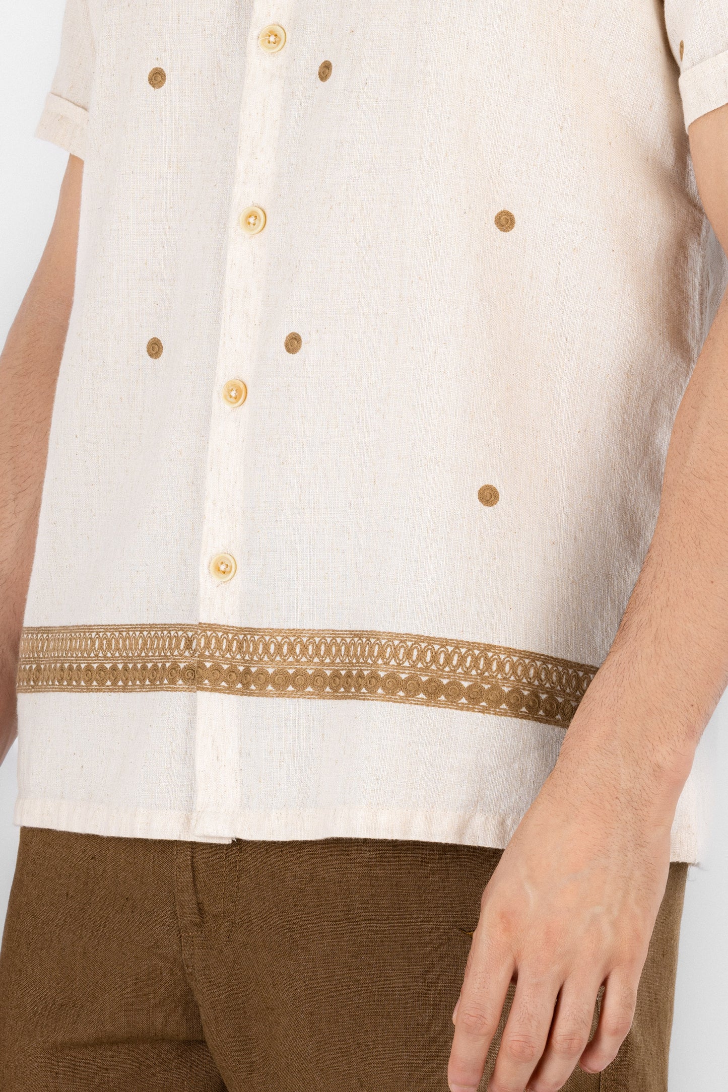 Natural Bohemian Border Shirt