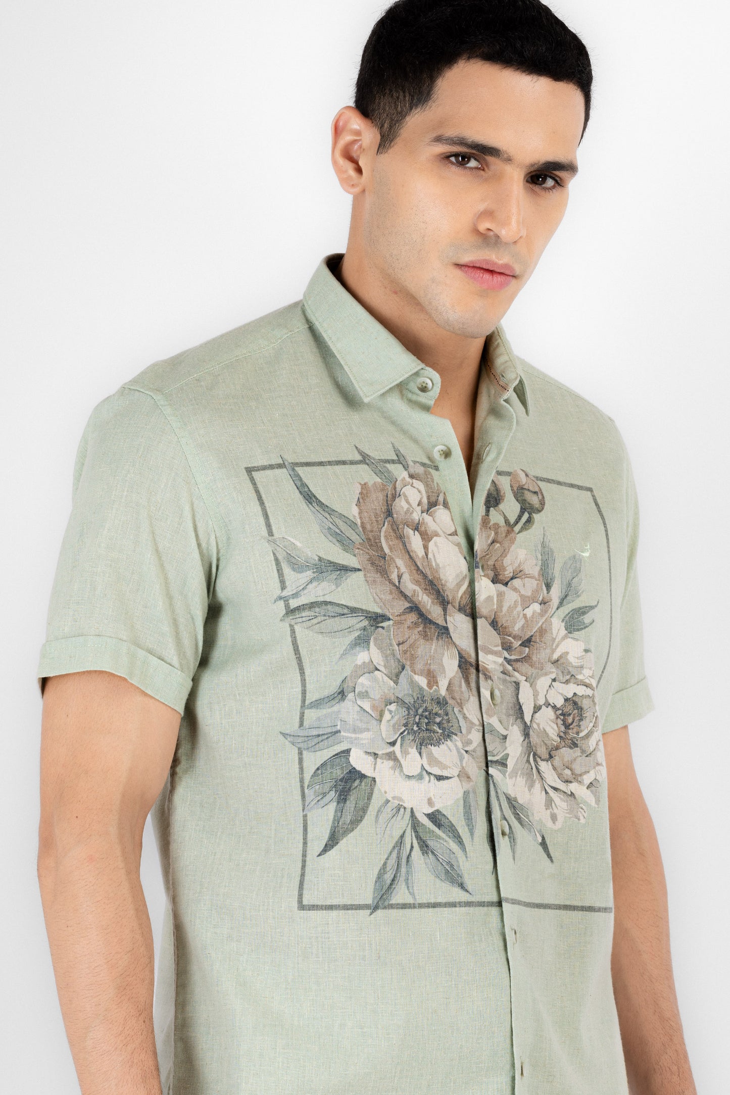 Botanical Tile Print Shirt