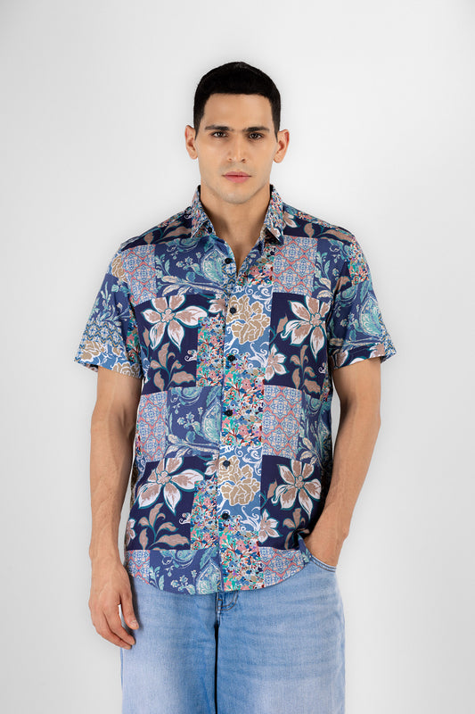 Floral Grid Shirt