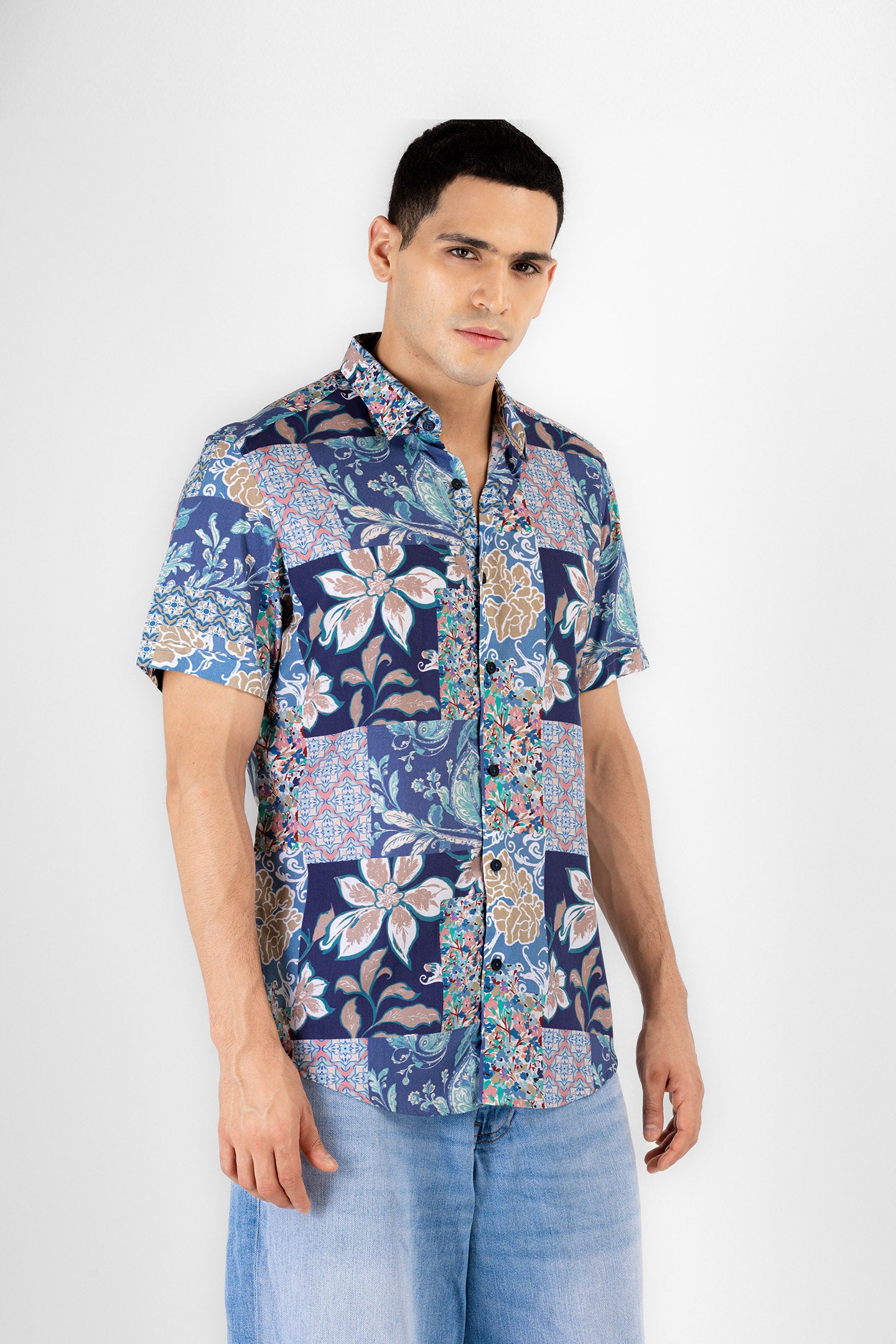 Floral Grid Shirt