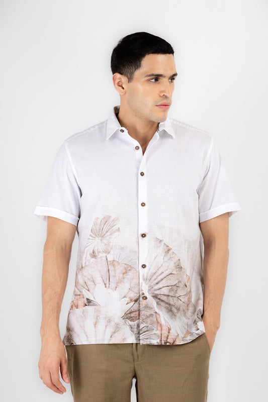 Capri Botanical Linen Shirt