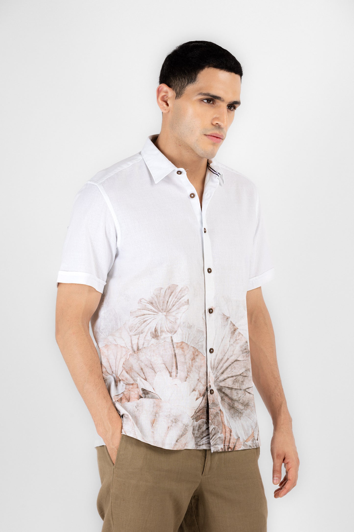 Capri Botanical Linen Shirt