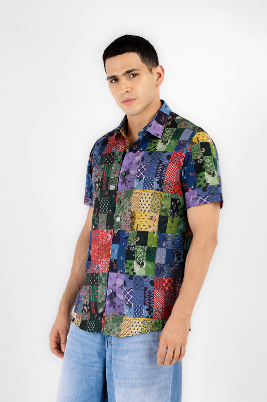 Bohemian Patchwork Shirt