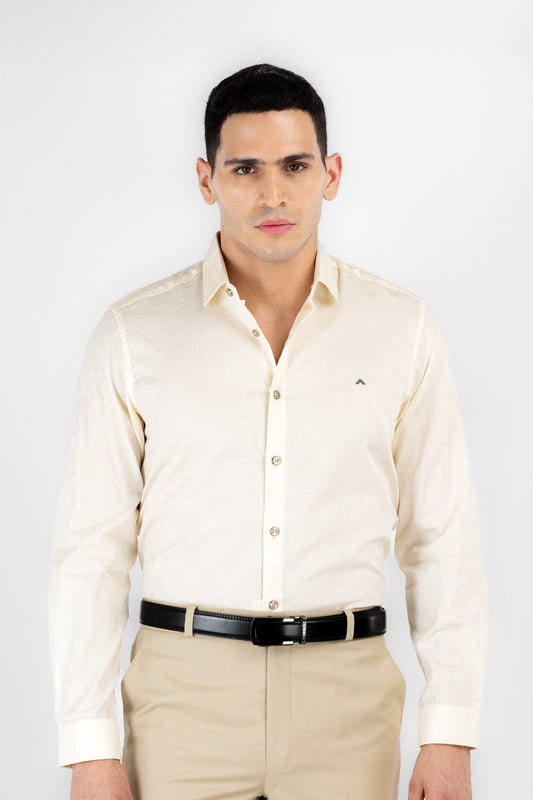 Crisp Cream Jaquard Shirt