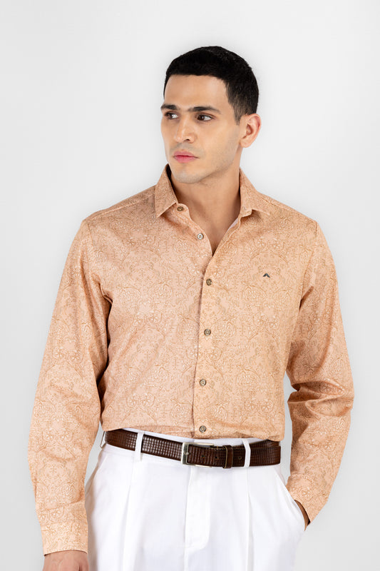 Paisley Printed Satin Shirt