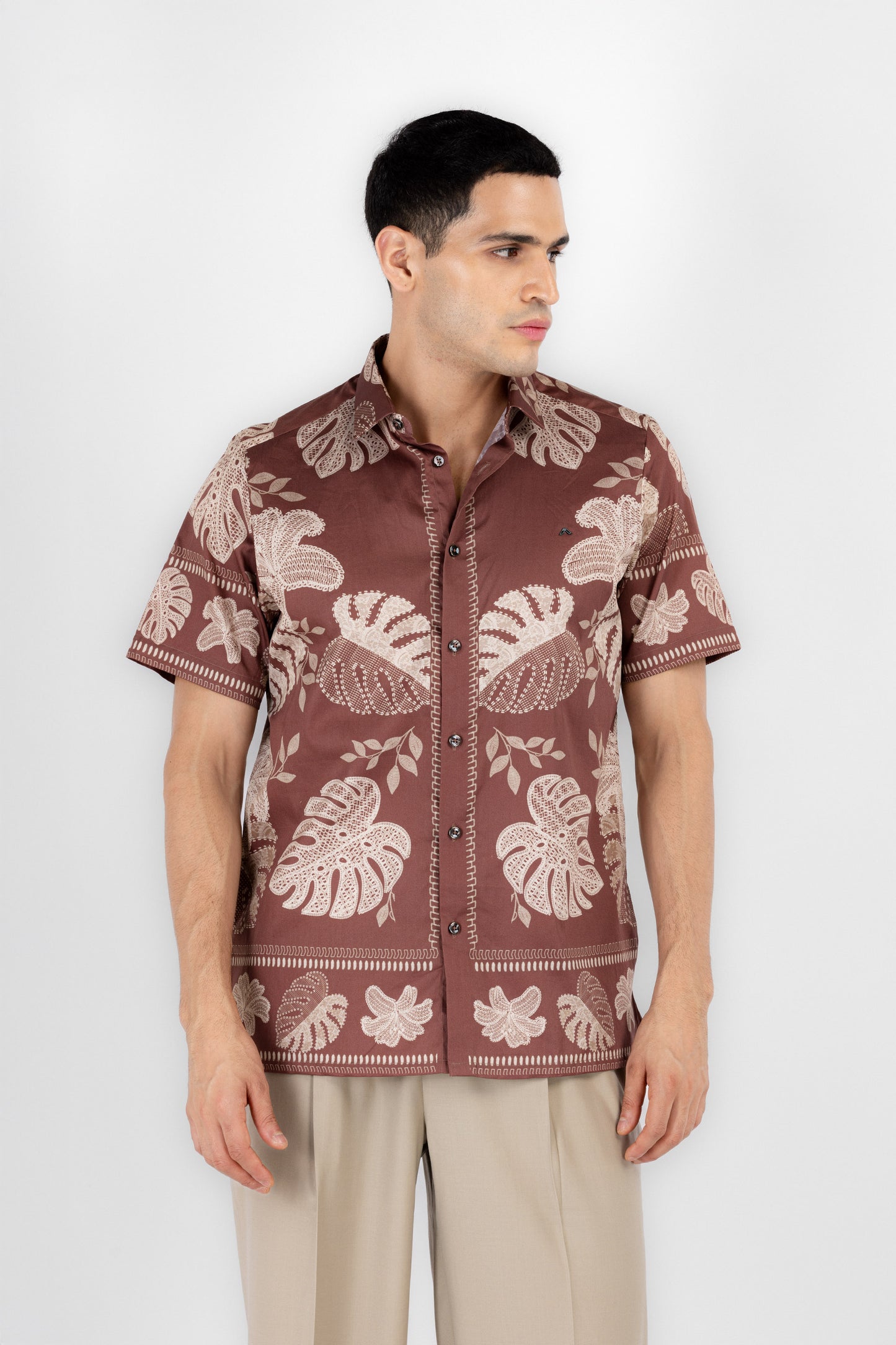 Botanical Placement Print Shirt