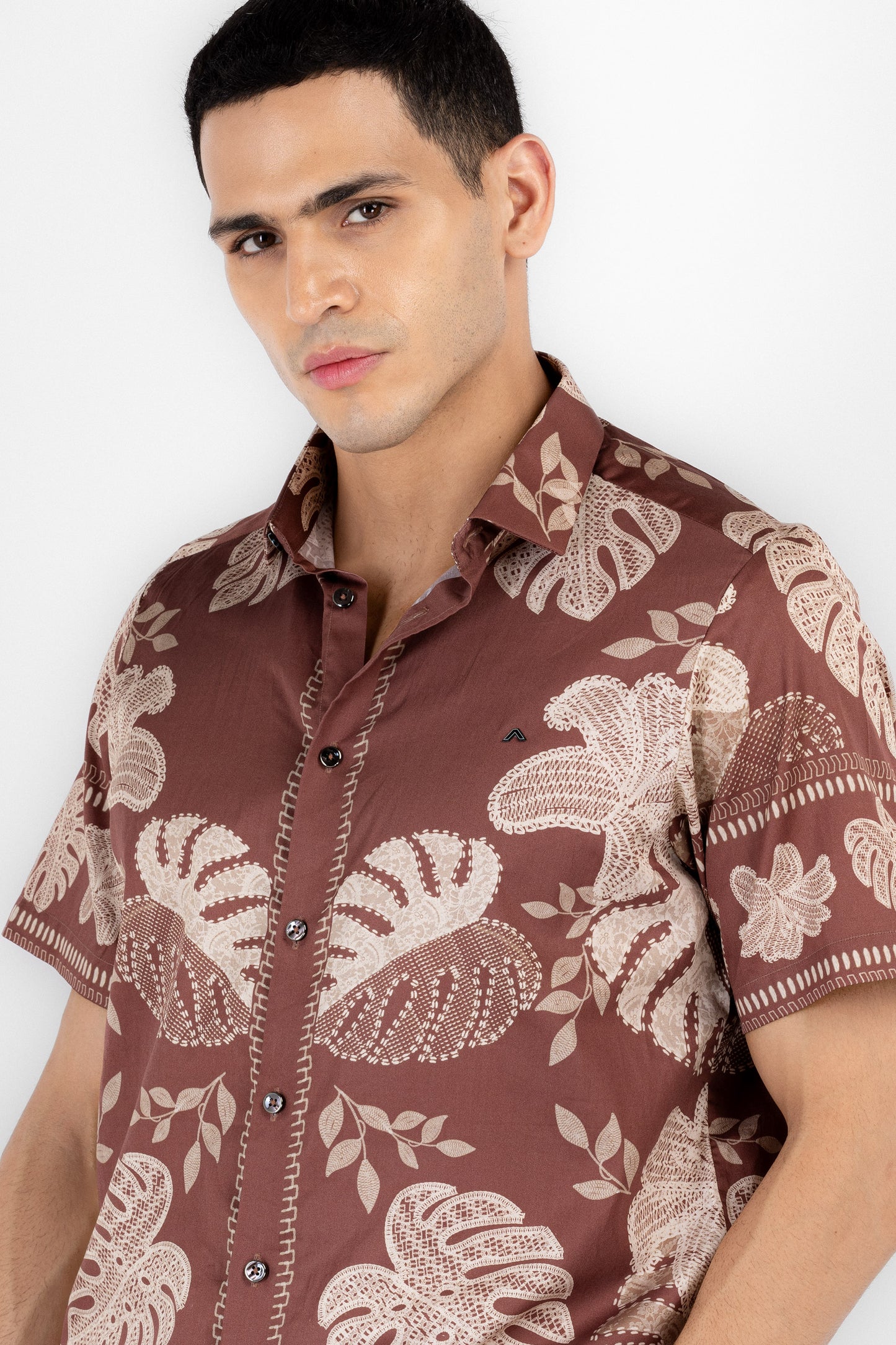 Botanical Placement Print Shirt