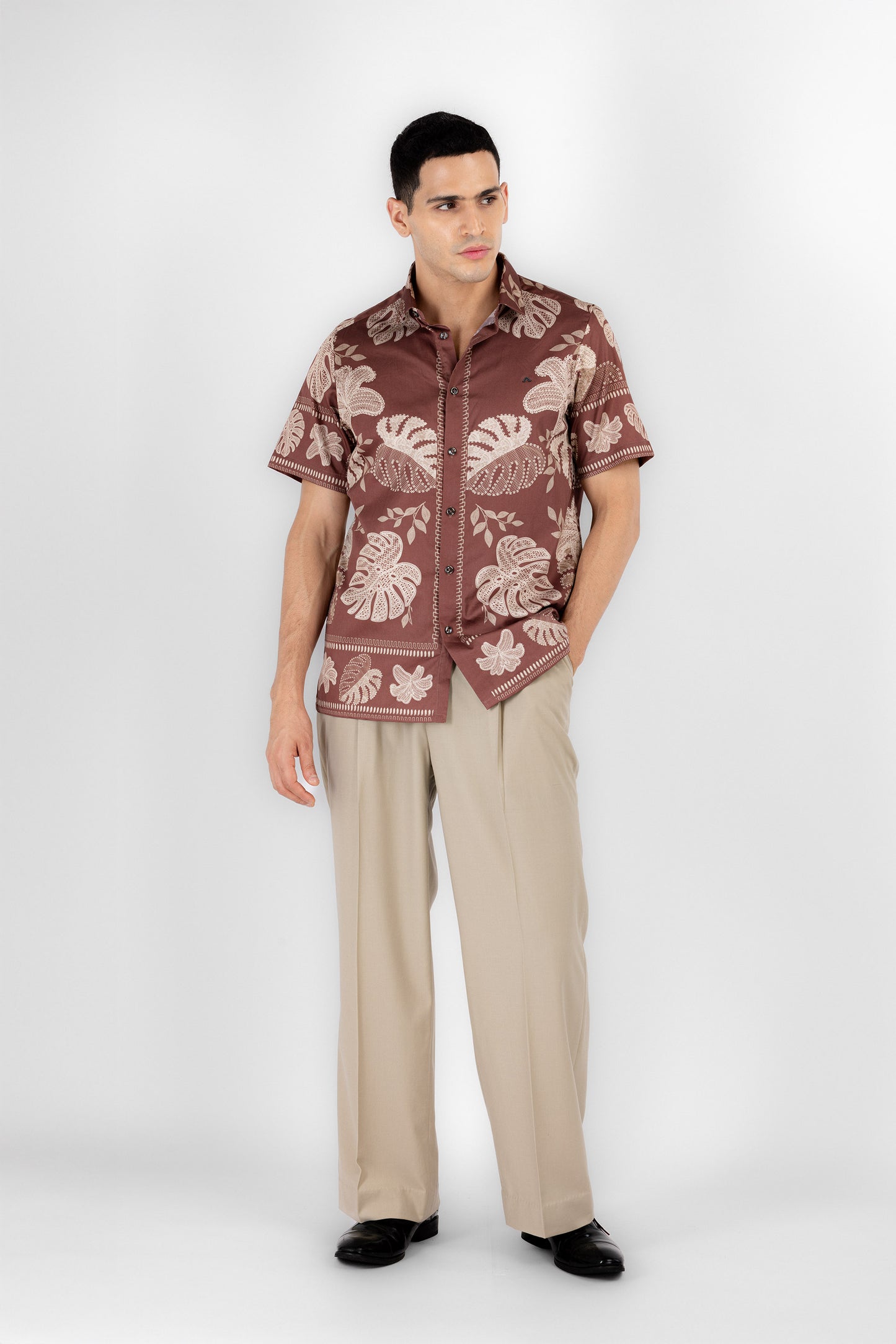 Botanical Placement Print Shirt