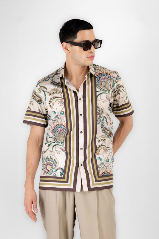 Vintage Placement Print Shirt