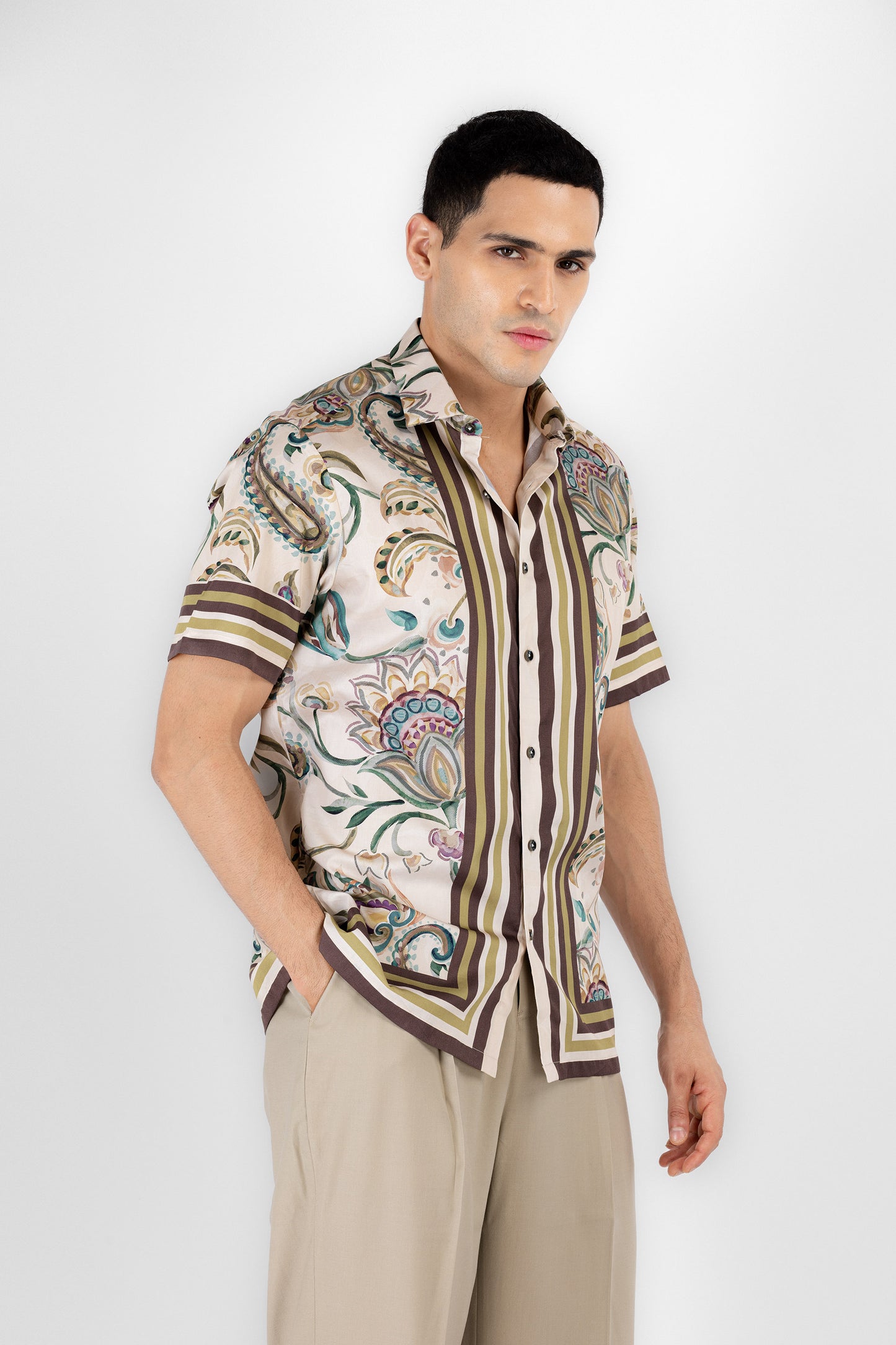 Vintage Placement Print Shirt