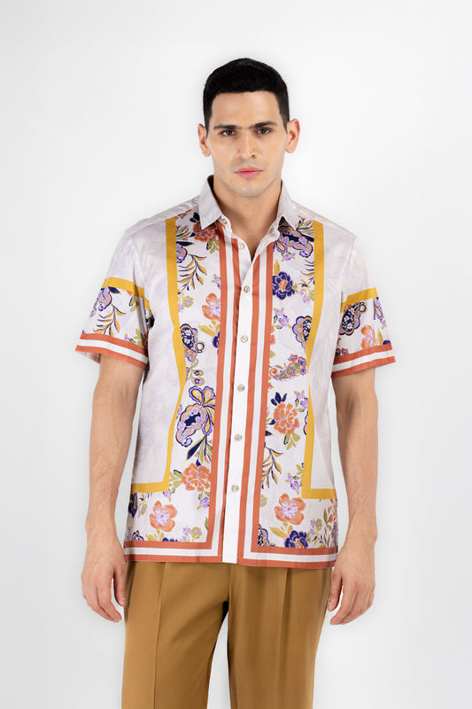 Vintage Scarf Print Shirt